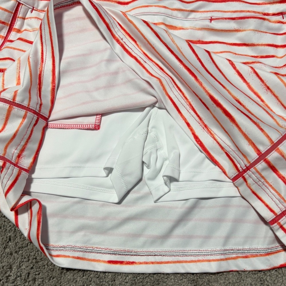 Coral Bay Golf Skort Womens S White Orange Striped Active - Picture 4 of 6